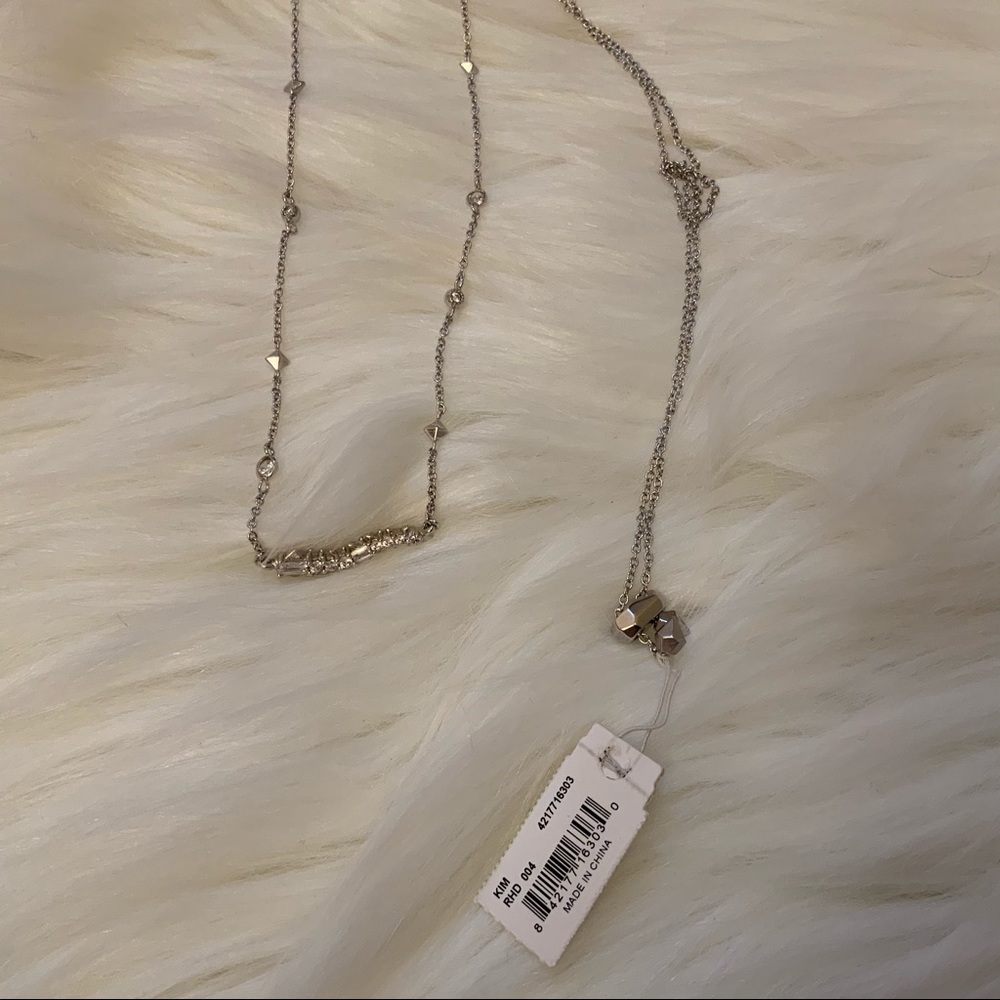 Kendra Scott Kim Silver Necklace - NWT - Picture 8 of 8